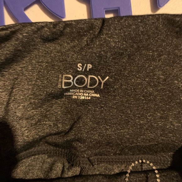 Body Biker Shorts Women Small Gray Polyester Stretch Elastic Waist Pull On 7538 - Picture 7 of 9